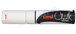 МАРКЕР 8мм Белый для меловых и стекл. поверхностей Uni Chalk PWE-8K[69946]