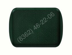 ПОДНОС СТОЛОВЫЙ 415х305 с ручками темно-зеленый [357С]