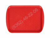 ПОДНОС СТОЛОВЫЙ 415х305 с ручками красный [PS Red 4410]