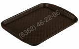ПОДНОС СТОЛОВЫЙ 330х260 коричневый, ПП [42210901499]
