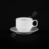 ЧАЙНАЯ ПАРА 150мл цилиндрич. "Chan Wave Classic" [ivory LQ-Q072/Q089]