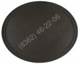 ПОДНОС прорезин.овал. 27'' 68см корич.[2700CT Brown]