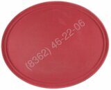 Поднос прорезиненный овальный 680х45 мм бордовый [2700CT Dark red]